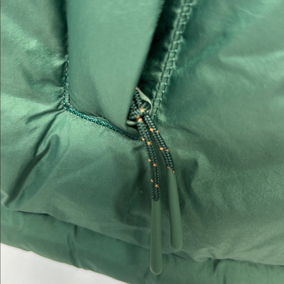 Prana Hellebore duck down puffer two tone color block zip and snap up vest L - Picture 7 of 13